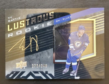 2014-15 UD Black Ty Rattie Lustrous Rookies Auto RC 272/349 #LR-TR Blues