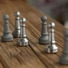 New Titanium International Chess Fidget Toy EDC Forget Worry Stone Hand Spinner