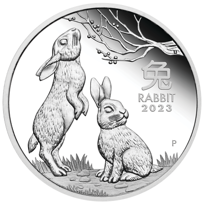 2023 Australia PROOF Lunar Year of the Rabbit 1/2oz Silver Half
