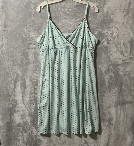 Nottibianche Cabernet Chemise Mini Slip Nightie XL Blue Polka Dot Y2K Babydoll - Picture 6 of 12
