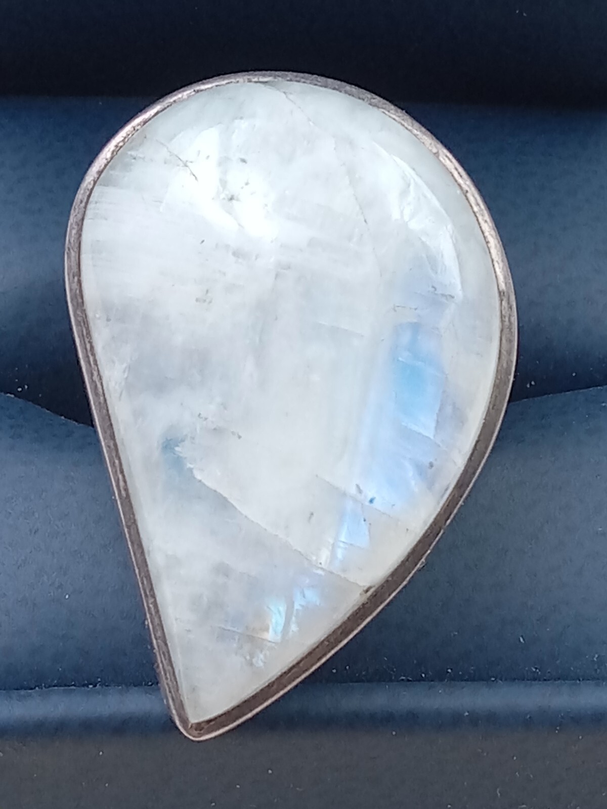 Amazing Sterling Silver Ring w. Custom Teardrop S… - image 1