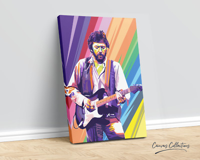 Eric Clapton - Gitarrenlegenden in Pop Art von Canvas Collections