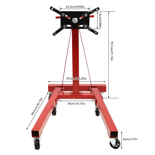 Soporte de motor plegable 2000 lb soporte de motor giratorio plegable resistente 360?? - Imagen 4 de 6
