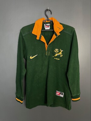 SOUTH AFRICA RUGBY UNION LONG SLEEVE NIKE VINTAGE JERSEY SHIRT