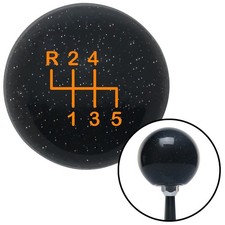 Orange Shift Pattern 14n Black Metal Flake Shift Knob W M16x1.5 Insert Shifter