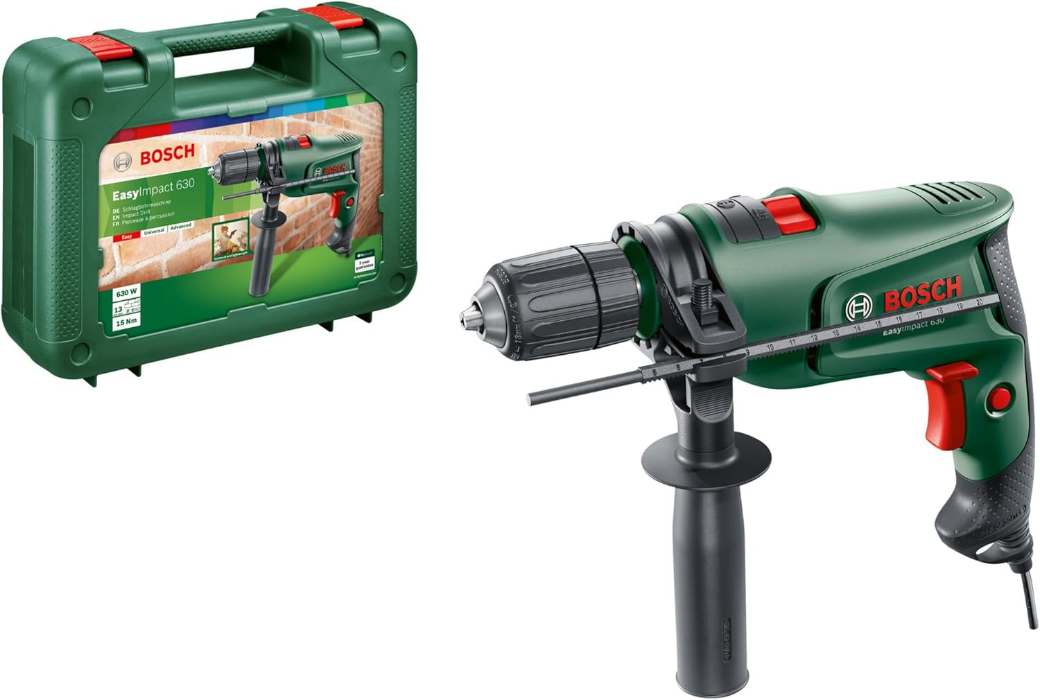 Analisi Bosch EasyImpact 630 Trapano Battente 630W - Valigetta Inclusa