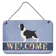 English Springer Spaniel Welcome Wall or Door Hanging Prints BB8273DS812