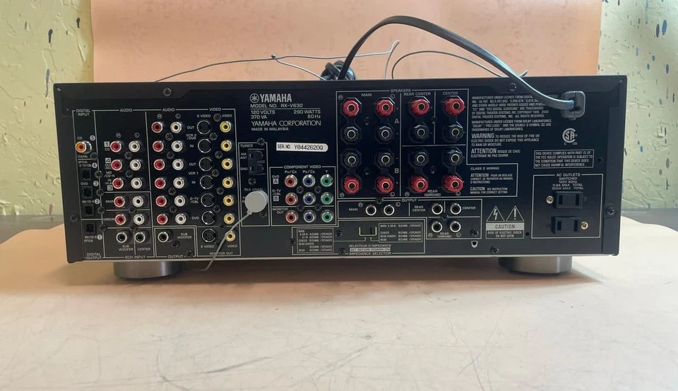 Yamaha RX-V630 AV Receiver 6.1 Channel Natural Sound DTS Dolby - Image 2 of 4