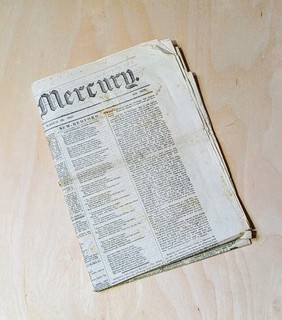Giornale 13/03/1845 Nuovo Bedford Mercury MA 4pp Rag Anti Schiavitù Convenzione Pubblicità