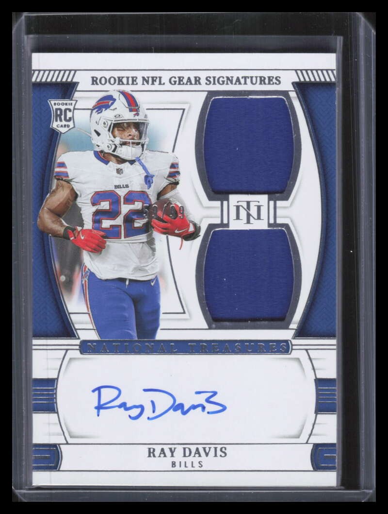 2024 Panini National Treasures Gear Signature 35 Ray Davis RC Jersey Auto 59/99