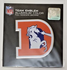 Denver Broncos NFL Vintage Auto Emblem Aluminum Color Team ProMark