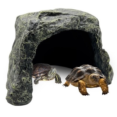 BNOSDM Reptile Hideout,Tortoise Hide L:7.1'' x 6.3'' x 4.9'' inch, green