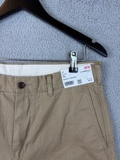 Uniqlo Pants Mens 34x30 Brown Regular Fit Cotton Chino Casual Preppy Mens New