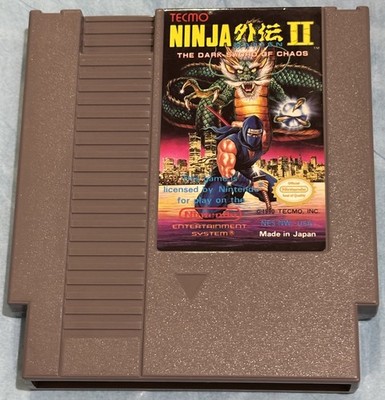 Nintendo NES Ninja Gaiden II The Dark Sword of Chaos (Cleaned,Tested & Working)