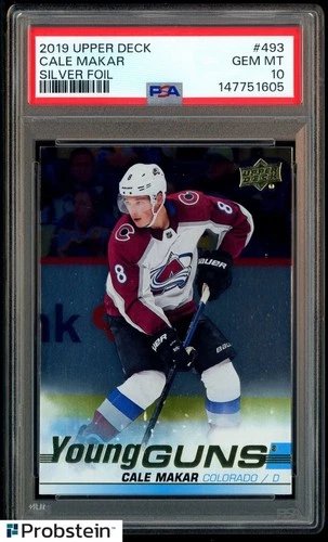 2019-20 Upper Deck Hockey Young Guns Silver Foil Cale Makar RC Rookie PSA 10