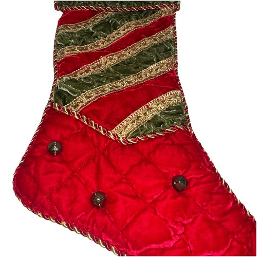 Frontgate Yuletide Quilted Toe Christmas Stocking “Virginia” - Picture 4 of 19