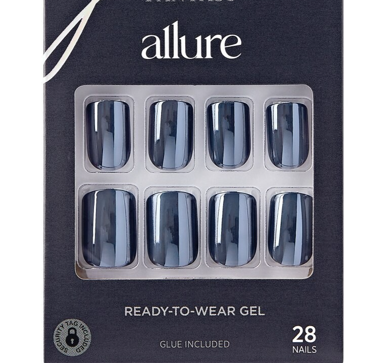 KISS GEL FANTASY ALLURE FALSE NAILS 28 Glue-On Nails SHORT LENGTH NEW BE HAPPY