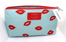 CLINIQUE x KATE SPADE Red Lips Cosmetic Bag  Moisturizer Lotion Lipstick