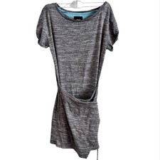 Anthropologie Maeve Riley Heathered Wrap Tie Waist Soft Mini Dress XS Casual