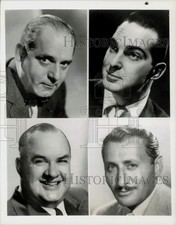 1975 Press Photo Broadcasters Ben Grauer, Tony Marvin, Don Wilson, Andre Baruch