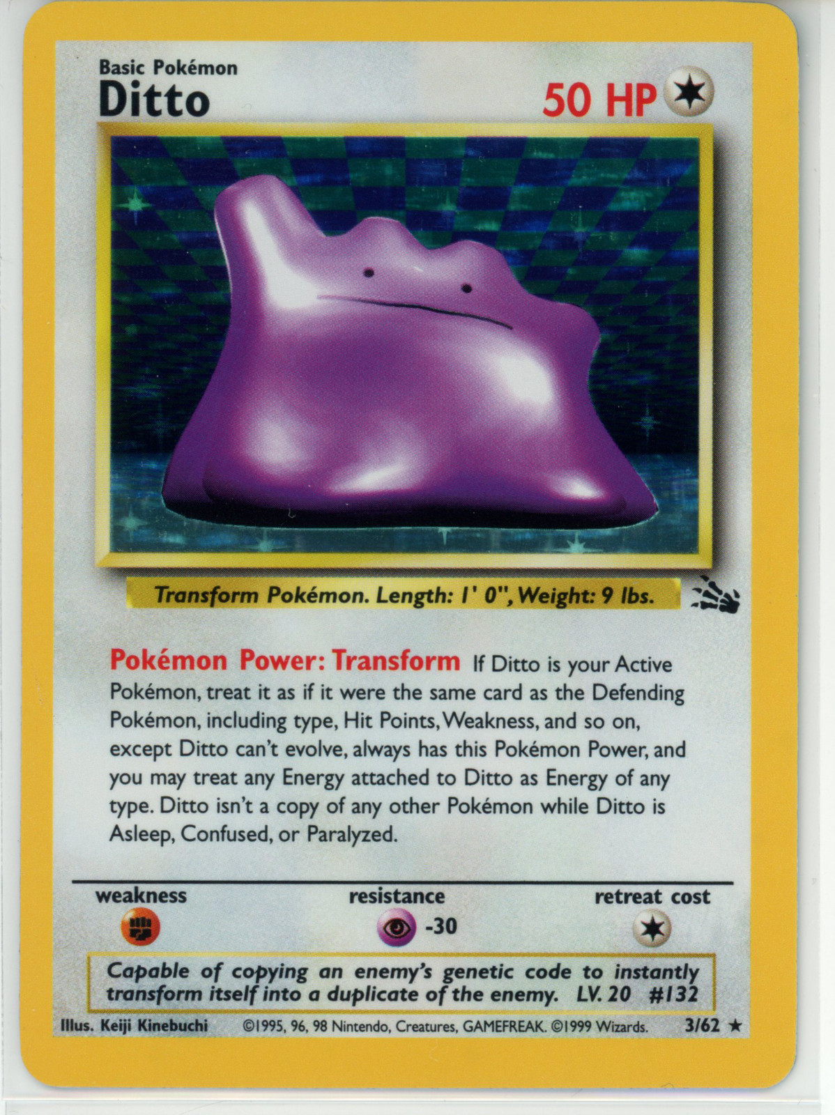 Pokemon Fossil Ditto Holo #3