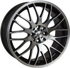 Alloy Wheels 15" Calibre Motion Black Pol For Vauxhall Cavalier [C] 88-95