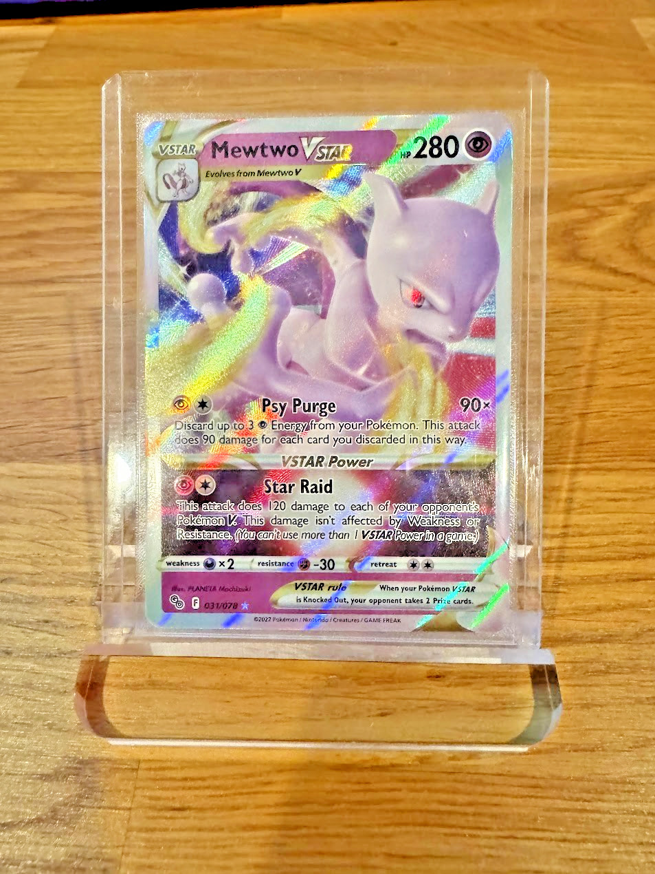 Mewtwo VSTAR 031/078 Pokémon GO Holo