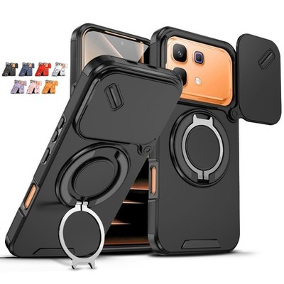 Slide Camera Protection Armor Back stand Case For Infinix Note 60 Pro / Note 60