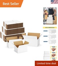 Space-Saving Shipping Boxes 45-Pack: Mixed Sizes for Efficient Packing  Mailing