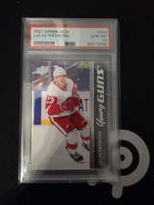 Lucas Raymond Young Guns Psa 10 2022-23 Upper Deck Rookie Card Redwings. rookie card picture