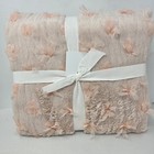 Pottery Barn Teen LoveShackFancy Sweet Bows Faux Fur Throw, 45 x 60", PINK