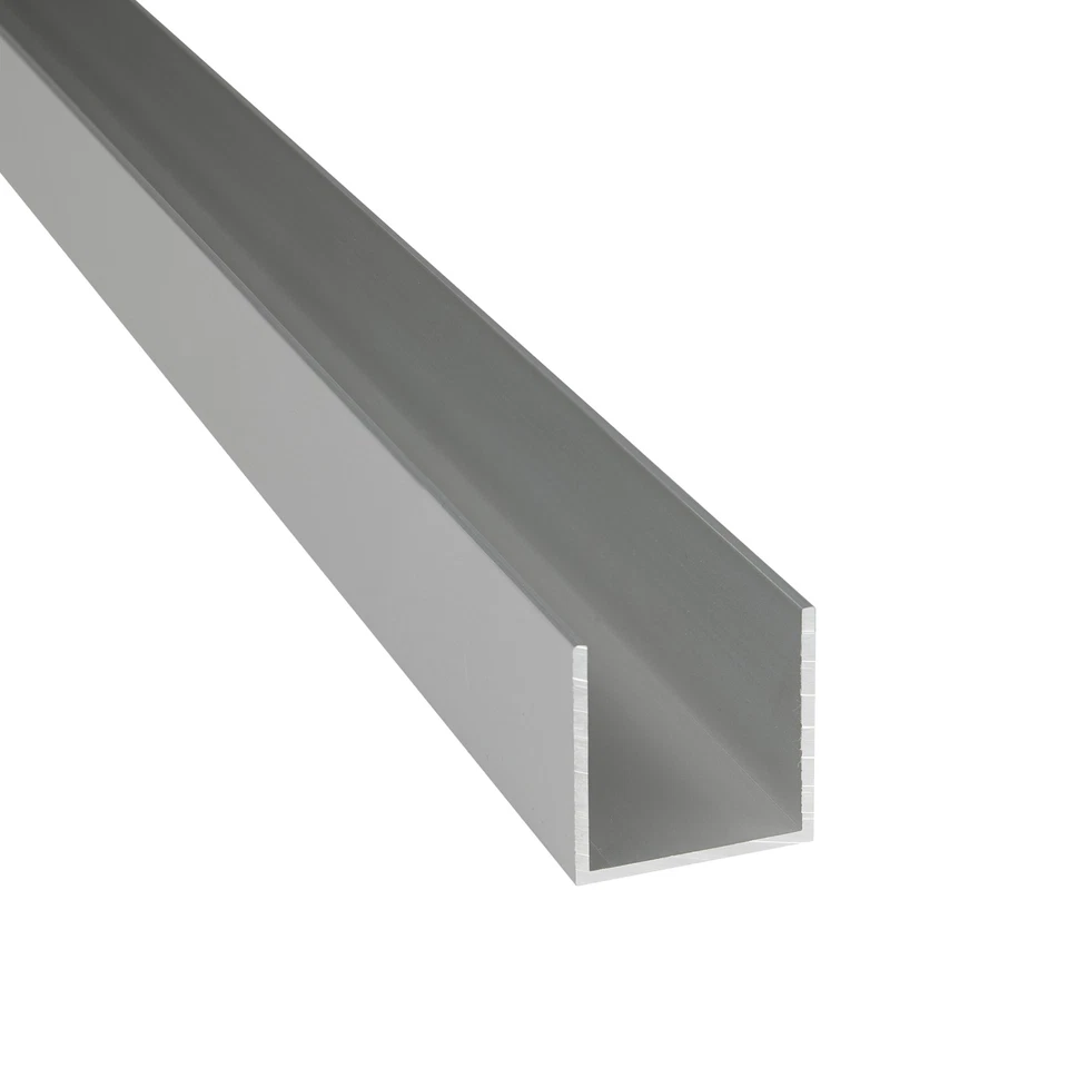 Alu U-Profil ELOXIERT Länge: 1-3 m Aluminium Aluprofil U Profil für Spanplatte - Bild 3 von 4