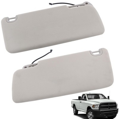 Gray Sun Visor Left Right Side for Ram 1500 2500 3500 Pickup 4 Door 2013 2018