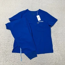 FIGS Scrub Set Top Pants Women Extra Large Navy High Rise Jogger Workwear