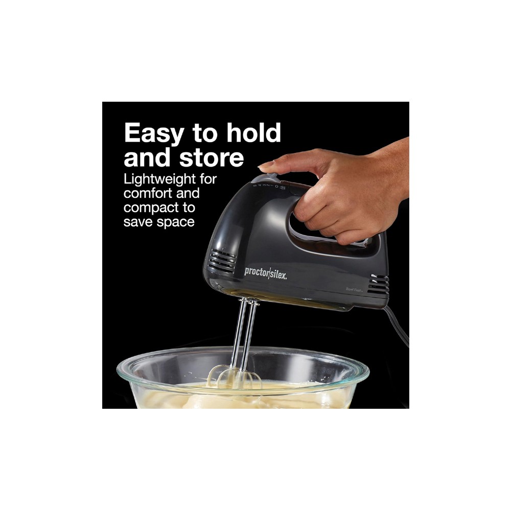 Proctor Silex 62507 5 Speed Hand Mixer - Black