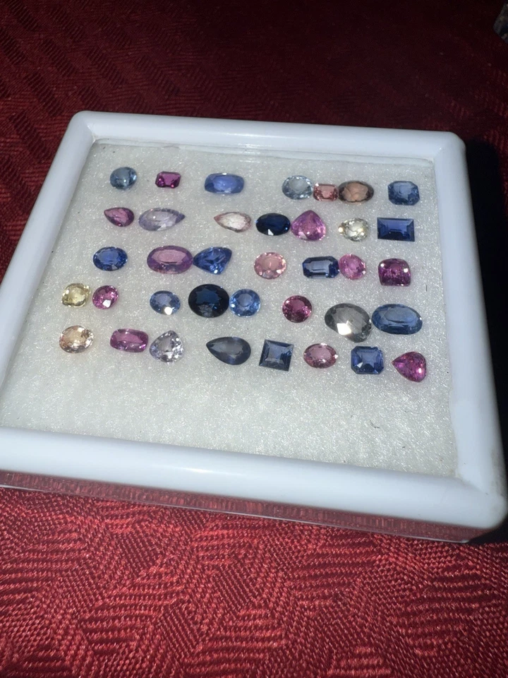 Natural Sapphire 35 stones Stunning different Color   ~1ct Gem Stone Collection  - Image 4 of 4