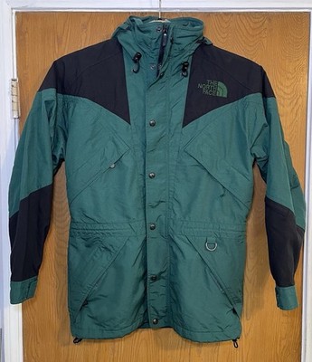 Vintage North Face Parka Jacket XS Green Black Gore Tex Full Zip Outerwear