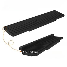 Foldable Silicone Sink Splash Guard Narrow Edge Drain Pad for Kitchen Sinks Bath