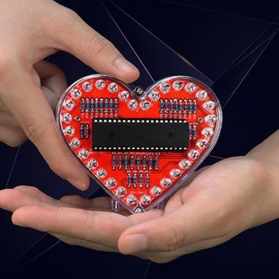 Educational Heart Shaped RGBs LED Soldering Exercise Kit for Students Teaching