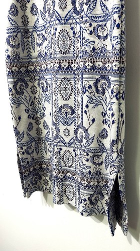 Vestido Moulinette Soeurs Anthropologie Lea Vaina Midi Talla XS Azul Blanco Floral - Imagen 3 de 8