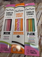 ONE 6 Pack Box Of Tumbler Straws Char Charms Random Pick Fits 30oz Tumblers