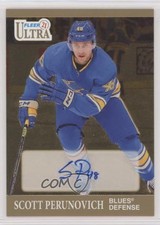2021-22 Fleer Ultra Update Gold Achievement 12/25 Scott Perunovich #U-6 Auto p0r