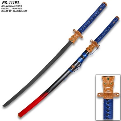 Oni 2.0 Katana - Valorant Metal Sword Limited Edition Blue & Red Scabbard