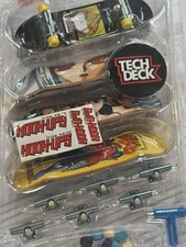 Tech Deck Hook Ups Fingerboard 4 pack Anime Girl Robot Toy Rare HTF