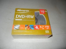 Memorex DVD RW Rewritable Discs 10 Pack New/Sealed
