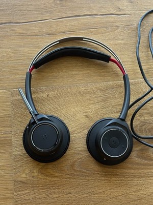 Plantronics Poly Voyager Focus Bluetooth Headphones NO Dock Tested Works