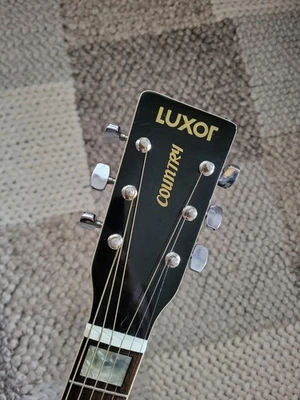 Ancienne Guitare Guitar Luxor Fabriquée Au Japon Guitare Folk - Photo 1/4