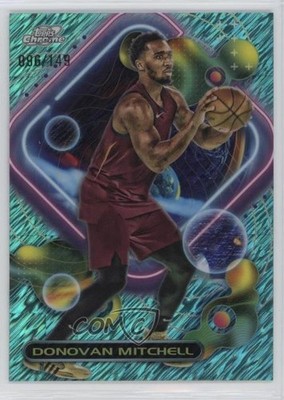 2023 Topps Cosmic Chrome Aqua Equinox Refractor 96/149 Donovan Mitchell #25 nd3