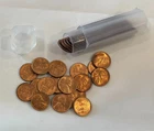 1942‑D Lincoln Cent BU Roll • 50 Uncirculated Wheat Cents • Original Tube #377