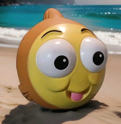 LARGE JUMBO Bubbles Rubber Goldfish Swim School Bath Pool Toy Smilemakers Fish